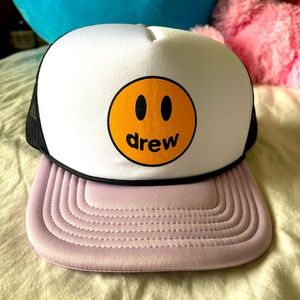 Brand New Drew House Trucker Hat🤍💜